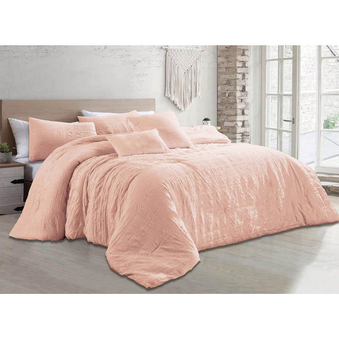 Shopbobbys Astrid 5 Piece Crinkled Fabric Comforter Set