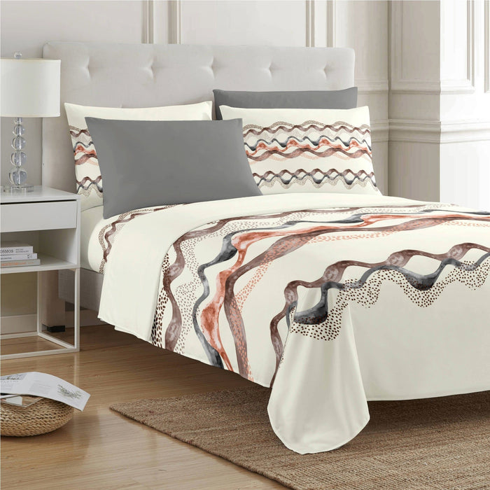 Shopbobbys Premius Zoey Soft Wrinkle-Free Microfiber Sheet Set, Beige