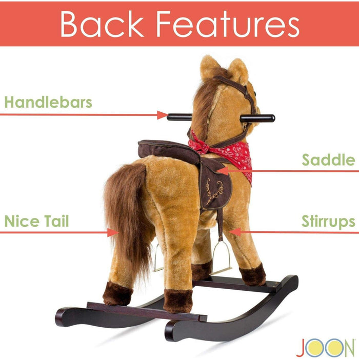 Shopbobbys Joon Cowboy Rocking Horse Pony, Tan