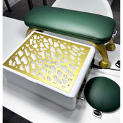 nbmsupply Air Max Panther Nail Dust Collector Gold with HEPA Filter – Professional Nail Table Vacuum White Smoke ONE YEAR WARRANTY
