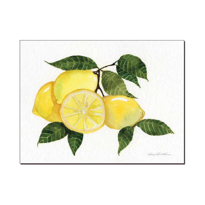 Shopbobbys Premius Lemon Citrus Garden On Wood Plaque, 12X16 Inches