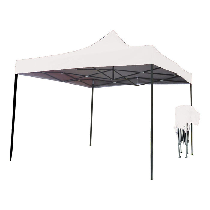 Shopbobbys Just Relax Folding Gazebo Canopy, White, 10X10 Feet