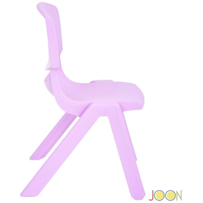 Shopbobbys Joon Stackable Plastic Kids Learning Chairs, Lilac, 20.5X12.75X11 Inches, 2-Pack (Pack Of 2)