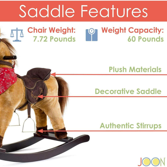 Shopbobbys Joon Cowboy Rocking Horse Pony, Tan