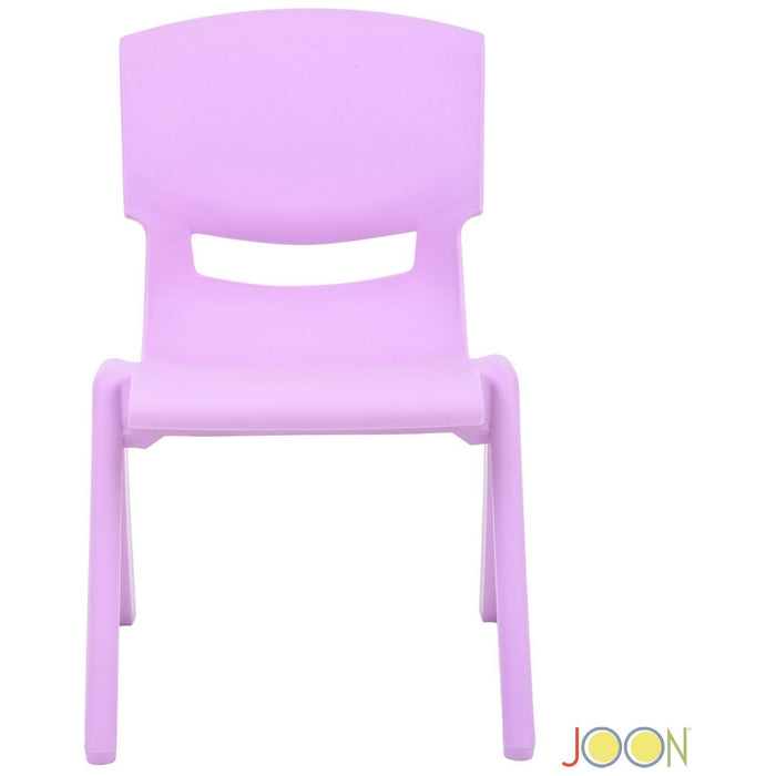 Shopbobbys Joon Stackable Plastic Kids Learning Chairs, Lilac, 20.5X12.75X11 Inches, 2-Pack (Pack Of 2)