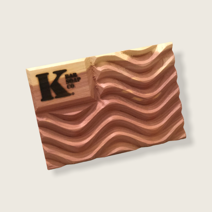 Kbarsoapco - Cedar 'Merica Flag Soap Dish