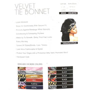 VIP Extensions Lux by Qfitt Velvet Tie Bonnet (Braid) 7115 Bonnets