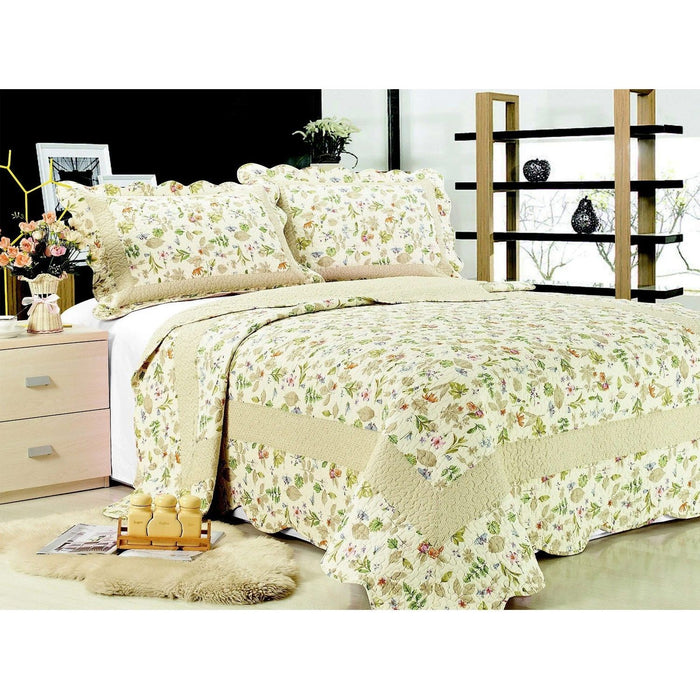 Shopbobbys Premius Reversible Quilt Set, Leaf