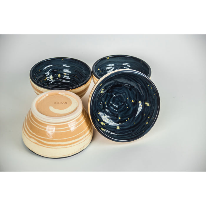 Rodak Ceramics - Marbled & Blue Shave Bowl