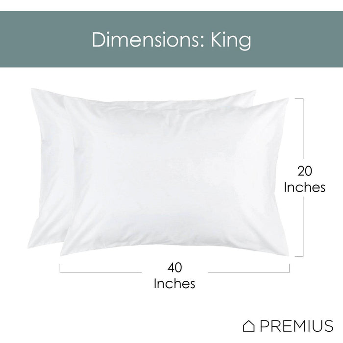 Shopbobbys Premius 2 Pack Zippered Waterproof Pillow Protector, White