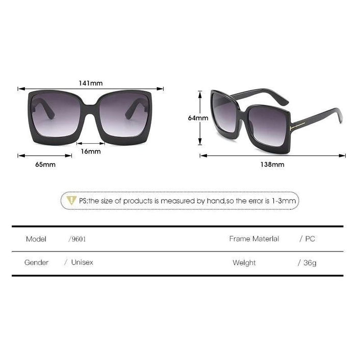 Ready to Ship | Black/ Gray Megan Oversized Gradient Sunglasses