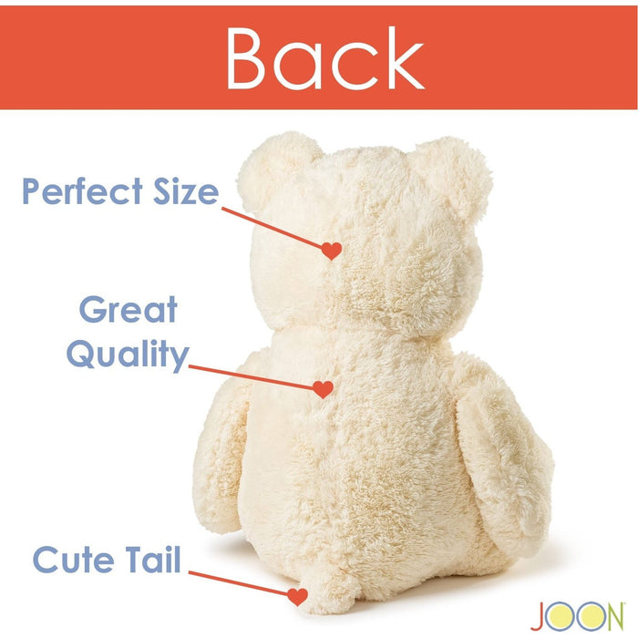 Shopbobbys Joon Huge Teddy Bear With Ribbon, Cream