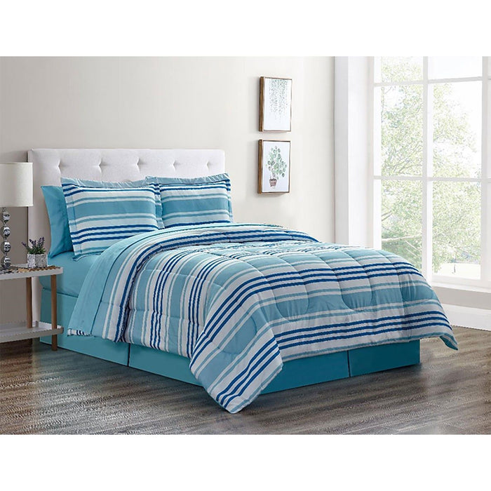 Shopbobbys Coastal Stripe 9 Piece Comforter Set