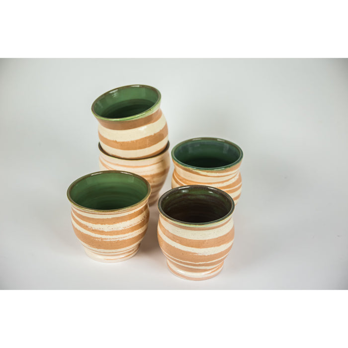 Rodak Ceramics - Marbled & Green Brush Mug