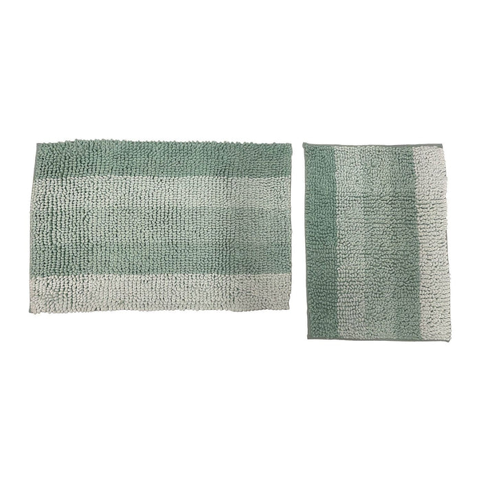 Shopbobbys Premius Lina 2-Piece Loop Chenille Bath Mat Set, 20X32, 17X24 Inches