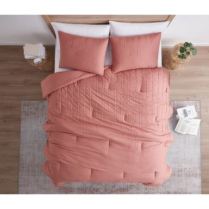 Shopbobbys Jade + Oake Ridney Textured Stripe Soft Microfiber Comforter Set