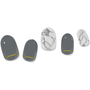 laurenbbeauty Grey & Gold Marble Gel Nail Wrap Nail Art Kits & Accessories