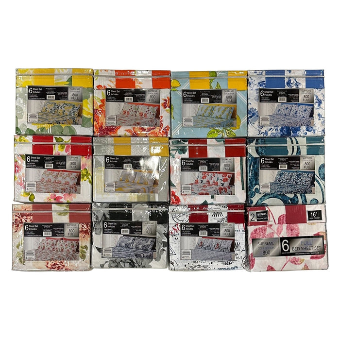 Shopbobbys Premius Supreme Collection Wrinkle-Free Microfiber Sheet Set, Assorted Prints