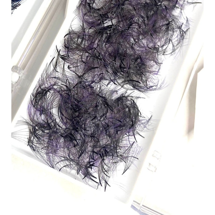 My Lash Supply - My Lash Supply - 6D Purple Black Ombre Pre-made Fans