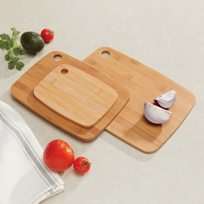 Shopbobbys Premius 3-Piece Natural Wood Bamboo Cutting Board Set, 8, 11, And 13 Inches