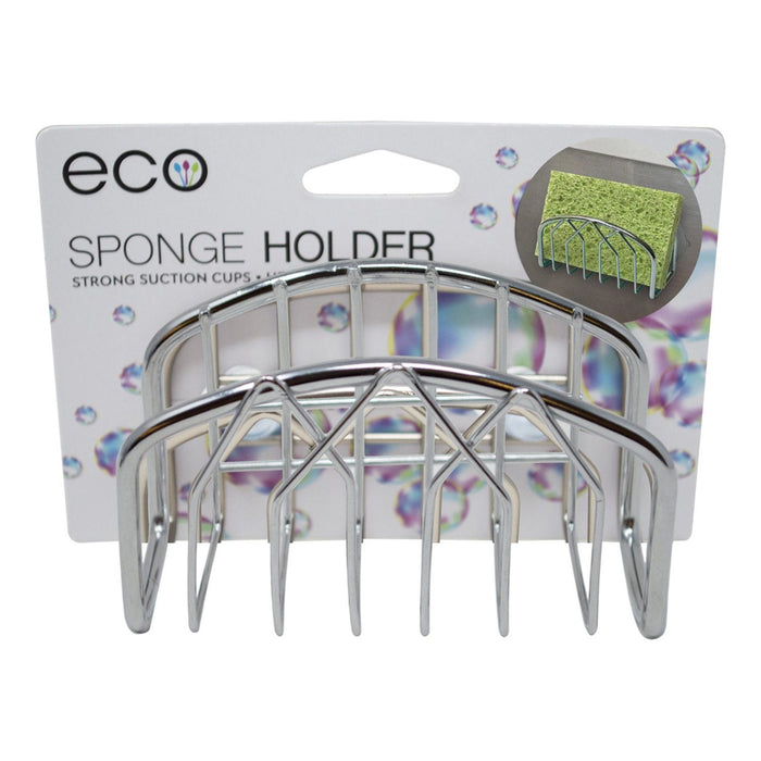 Shopbobbys Premius Wire Suction Sponge Holder, Chrome, 6X2X2 Inches