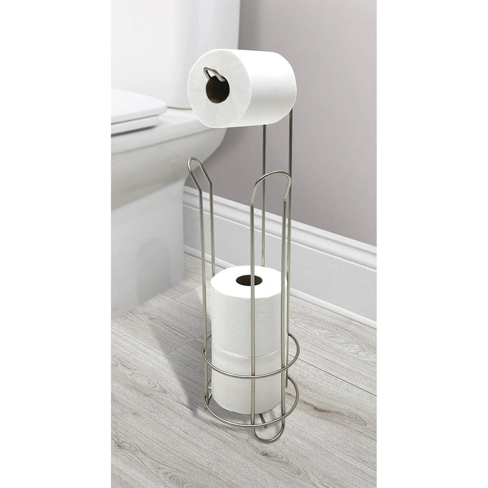 Shopbobbys Premius 4 Roll Toilet Paper Holder With Dispenser, Satin Nickel, 23.75X6 Inches