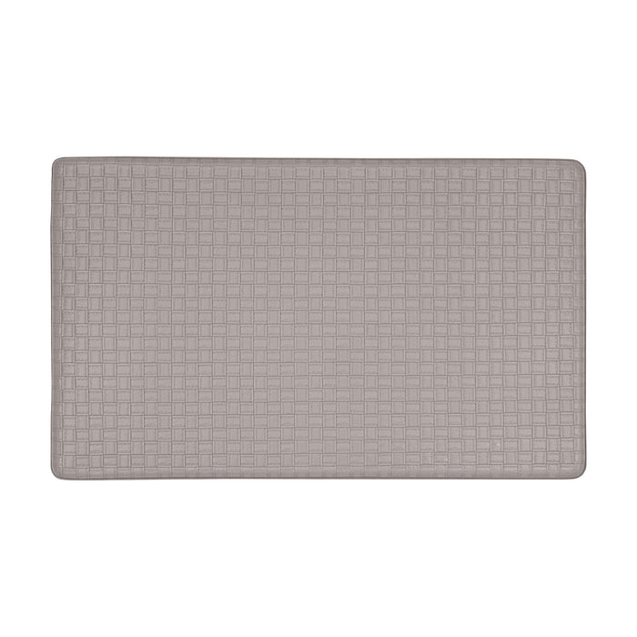 Achim Woven-Embossed Faux-Leather Anti-Fatigue Mat, Grey, 18x30 Inches