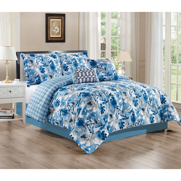 Shopbobbys Juliet Floral Abstract Printed 5-Piece Comforter Set