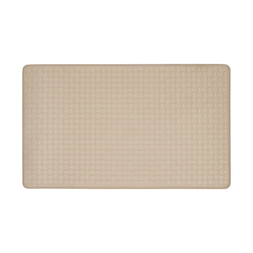 Achim Woven-Embossed Faux-Leather Anti-Fatigue Mat, Tan, 18x30 Inches