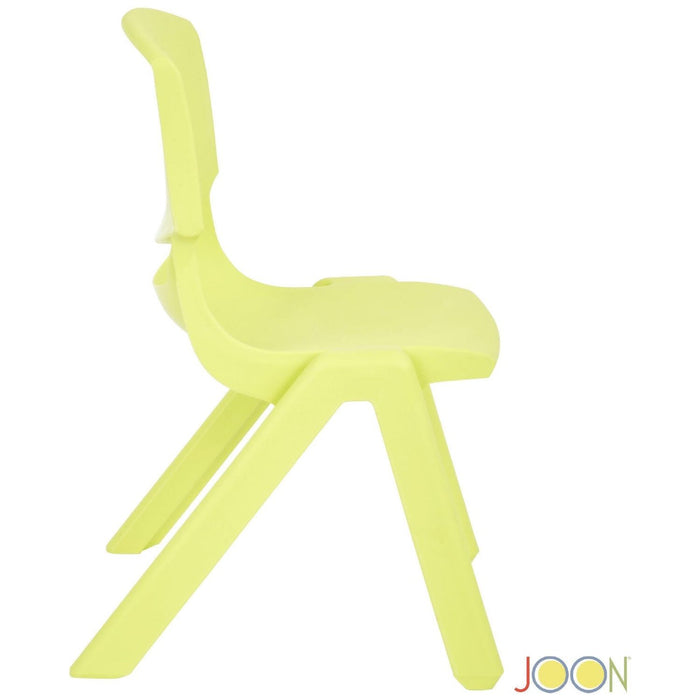 Shopbobbys Joon Stackable Plastic Kids Learning Chairs, Lime, 20.5X12.75X11 Inches, 2-Pack (Pack Of 2)