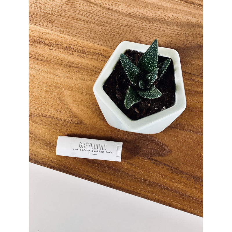 handmade. la conner Lip Balm - Sweary - Greyhound