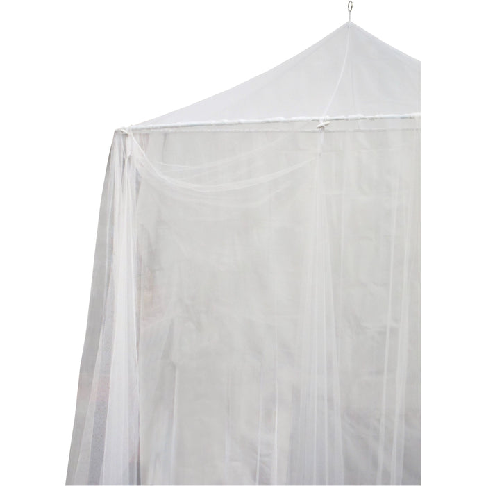 Shopbobbys Just Relax Extra-Large Indoor-Outdoor Round Canopy Mosquito Net, White, 5X9 Feet