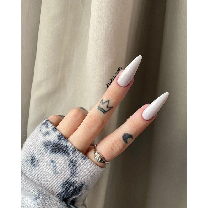 Twinkled T - Gel Extension Tips - Stiletto ♥︎ Cream ♥︎ Long