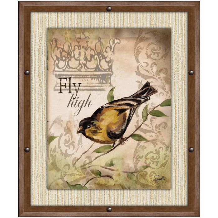 Shopbobbys Premius Fly High Framed Wall Art With Buttons, 11X13 Inches