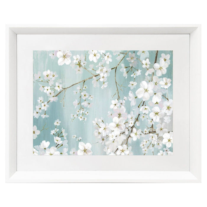 Shopbobbys Premius Conference Framed Floral Wall Art, White, 17X21 Inches