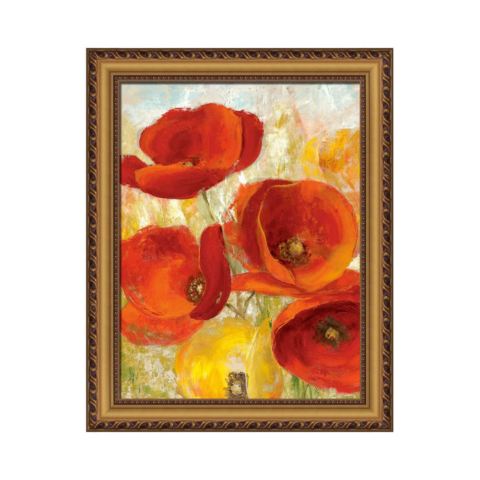 Shopbobbys Premius August�S Garden Framed Wall Art, Red, 33X33 Inches