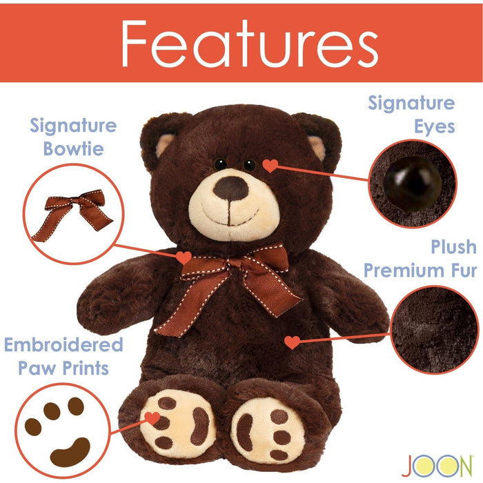 Shopbobbys Joon Mini Teddy Bear, Dark Brown, 13 Inches