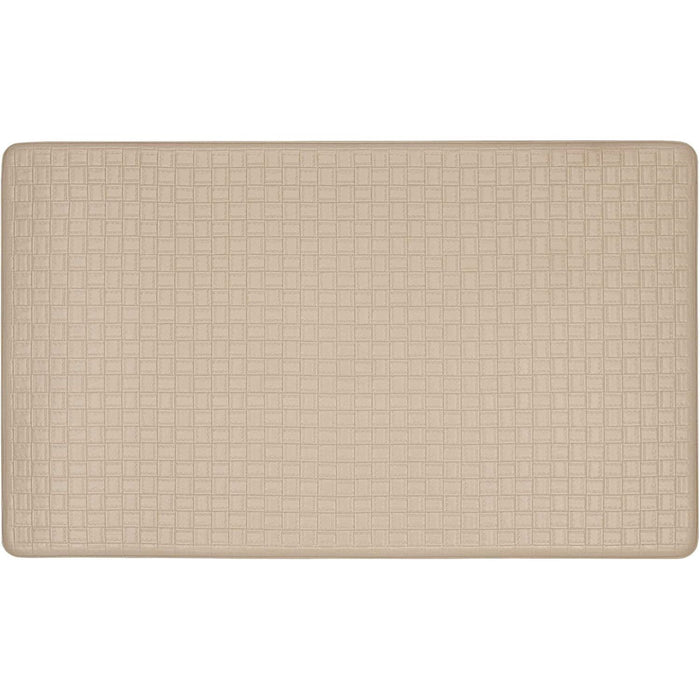 Achim Woven-Embossed Faux-Leather Anti-Fatigue Mat, Tan, 18x30 Inches