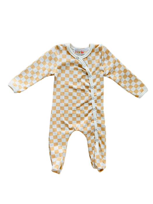 Checkered Footed Onesie