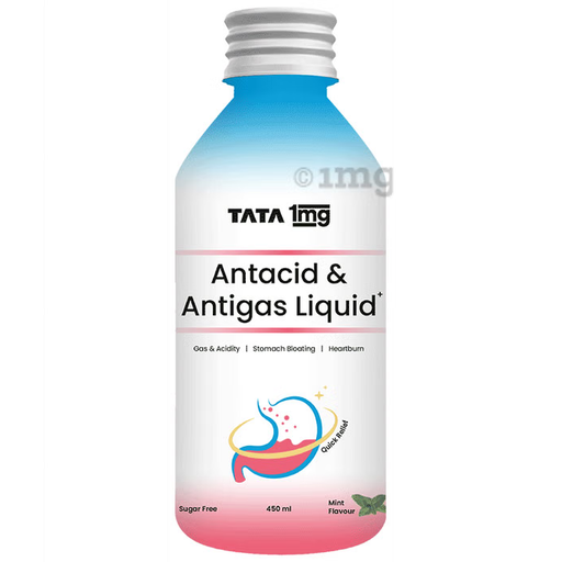 Tata Tata 1mg Antacid & Anti-Gas Liquid Fast Relief for Heartburn & Gas 200ml Medicine & Drugs
