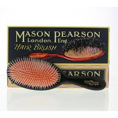 manson pearson Mason Pearson Nu2 Nylon Universal Hairbrush Med Size Dark Ruby Hair Brush Light Gray