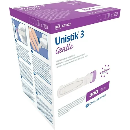 Unistik Owen Mumford Unistik 3 Gentle Single Use Safety Lancets 100 Count Medical Needles & Syringes