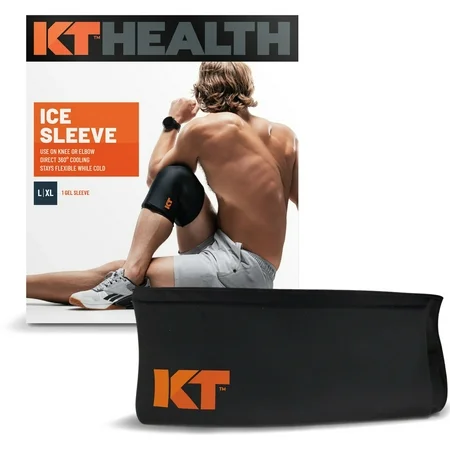 KT Health KT Health Recovery+ Knee and Elbow Ice Sleeve - L/XL - Black Card Sleeves