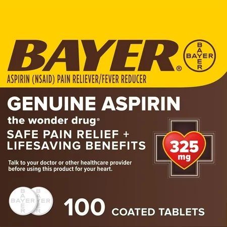 Bayer Bayer Genuine Aspirin 325 Mg Multi-Symptom Pain Reliever, Coated Tablets Health & Beauty