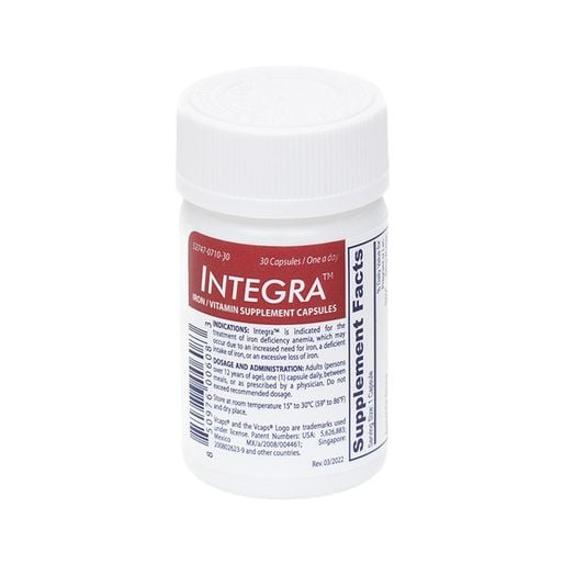 Integra Iron & Vitamin Supplement Capsules 30ct