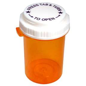 vials 30 Dram Pharmacy Vials with Reversible Thumb-Tab Caps (100 Count) Medical