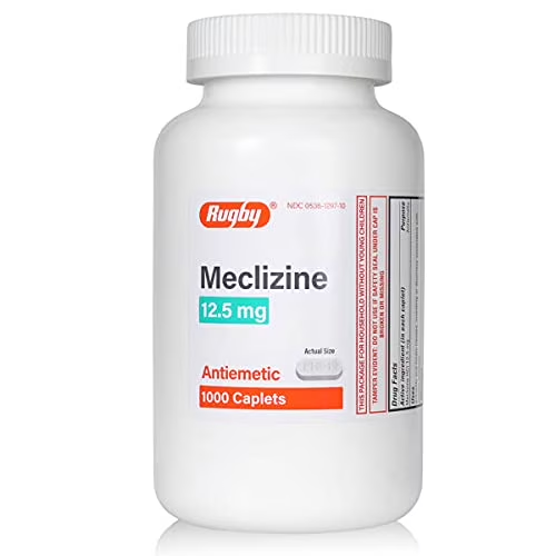 Meclizine HCl 12.5 mg Tablets 1000 count