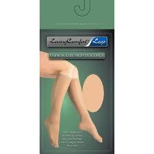 Loving Comfort Loving Comfort® Anti-Embolism Knee Highs – 15-20 mmHg (Small, Beige) lingerie