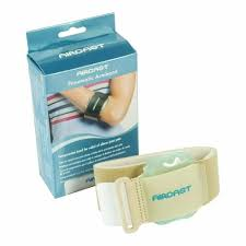 Sunstar Industries Sunstar Industries Aircast Pneumatic Armb& Tennis Elbow Support Strap Black Medical Supplies