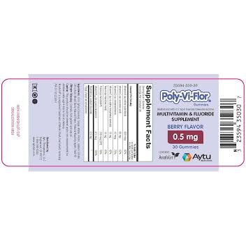 poly vi Poly-Vi-Flor® Chewable Tablets – 0.5 mg Fluoride (30 ct) Vitamins & Supplements